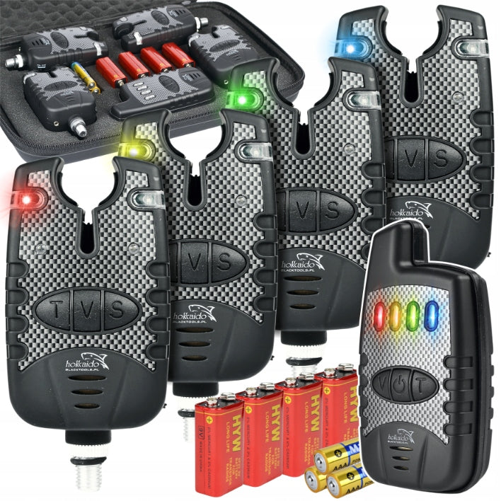 4+1 ELECTRONIC BITE ALARM WITH HOKK DUSK SENSOR CONTROL UNIT.
