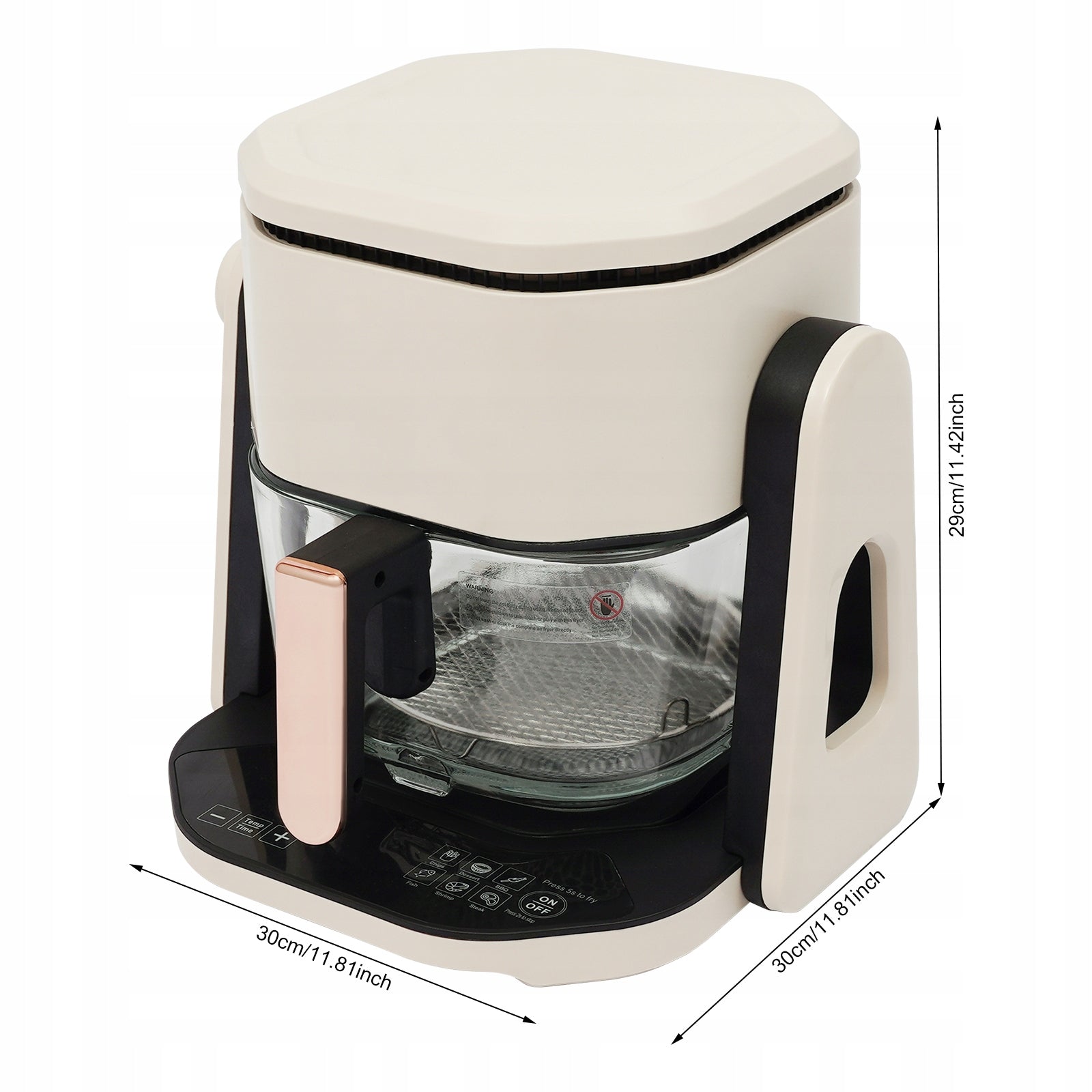 4.5L Hot Air Fryer, Air Fryer with Glass Bowl 1200W 220V Packaging status original