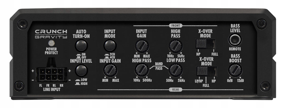 4-CHANNEL 4X120W RMS CAR AMPLIFIER CRUNCH GTX1600.4D HI-INPUT Brand Crunch