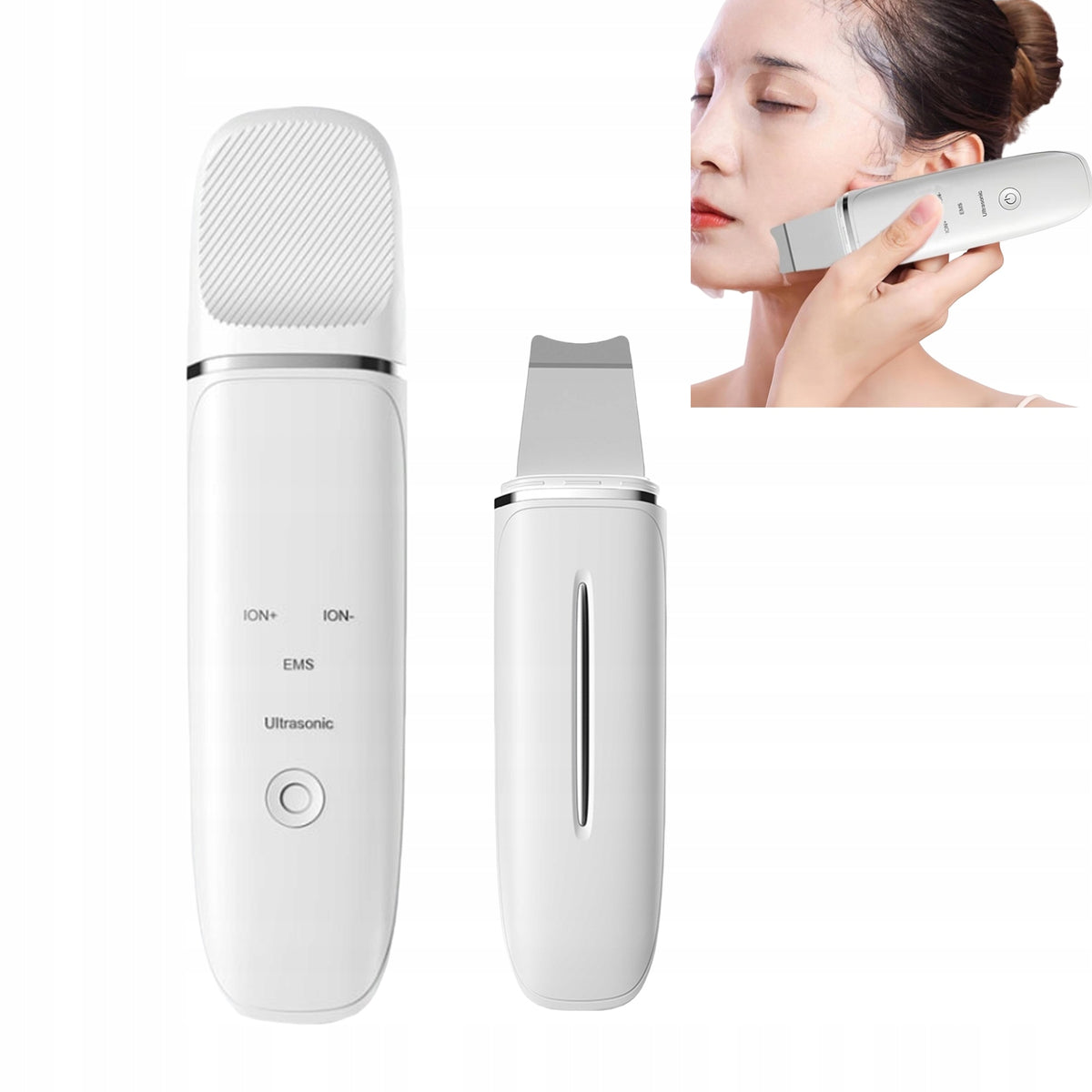 4-Mode EMS Ultrasonic Facial Scrubber ABS All Skin Types Blackhead Remover