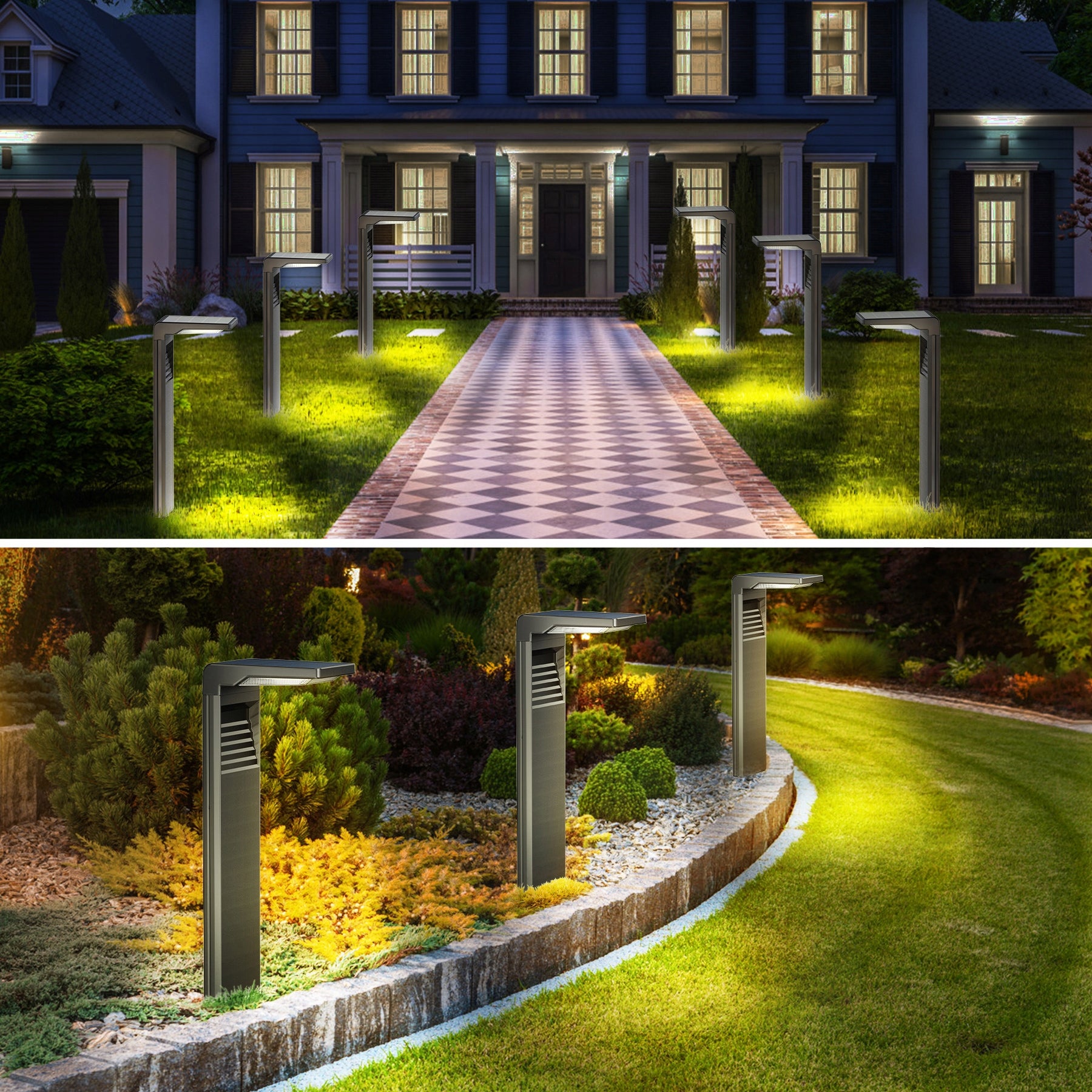 4 PCS SOLAR LAMP LED GARDEN POST PUNCHED SKEWER TWILIGHT SENSOR Brand no brand