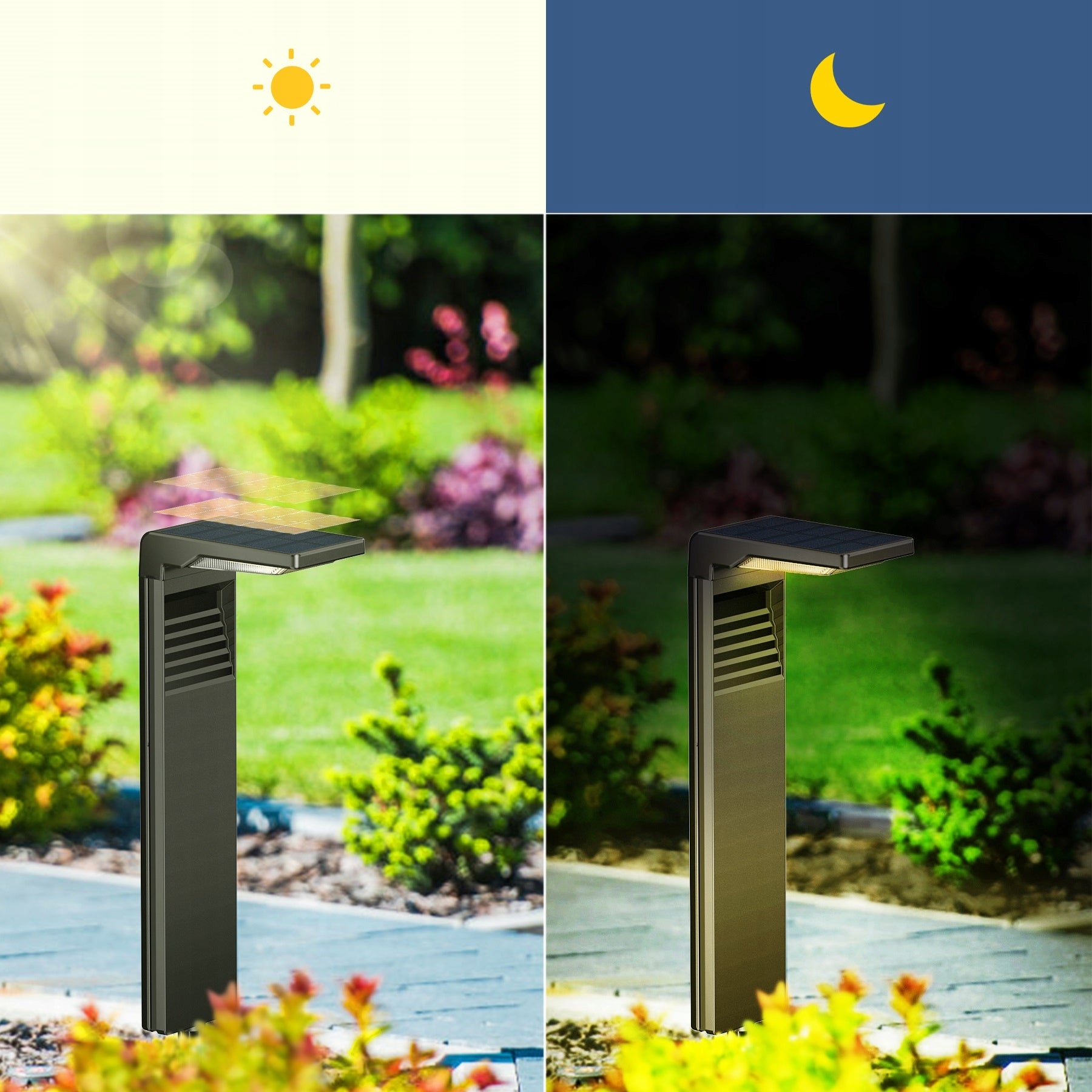 4 PCS SOLAR LAMP LED GARDEN POST PUNCHED SKEWER TWILIGHT SENSOR Color black