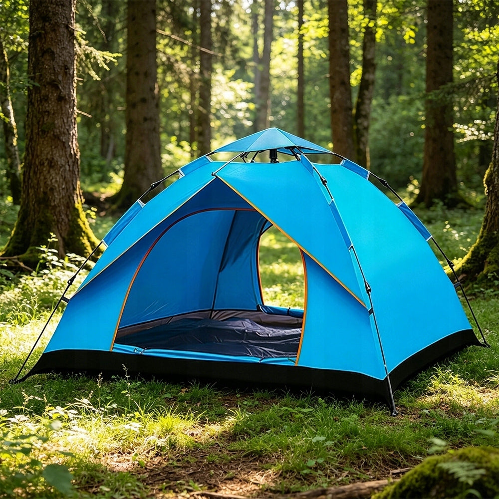 4-PERSON AUTOMATIC CAMPING TENT WITH TARPAULIN FOR THE BEACH 200x200x135cm Manufacturer code zp1048601