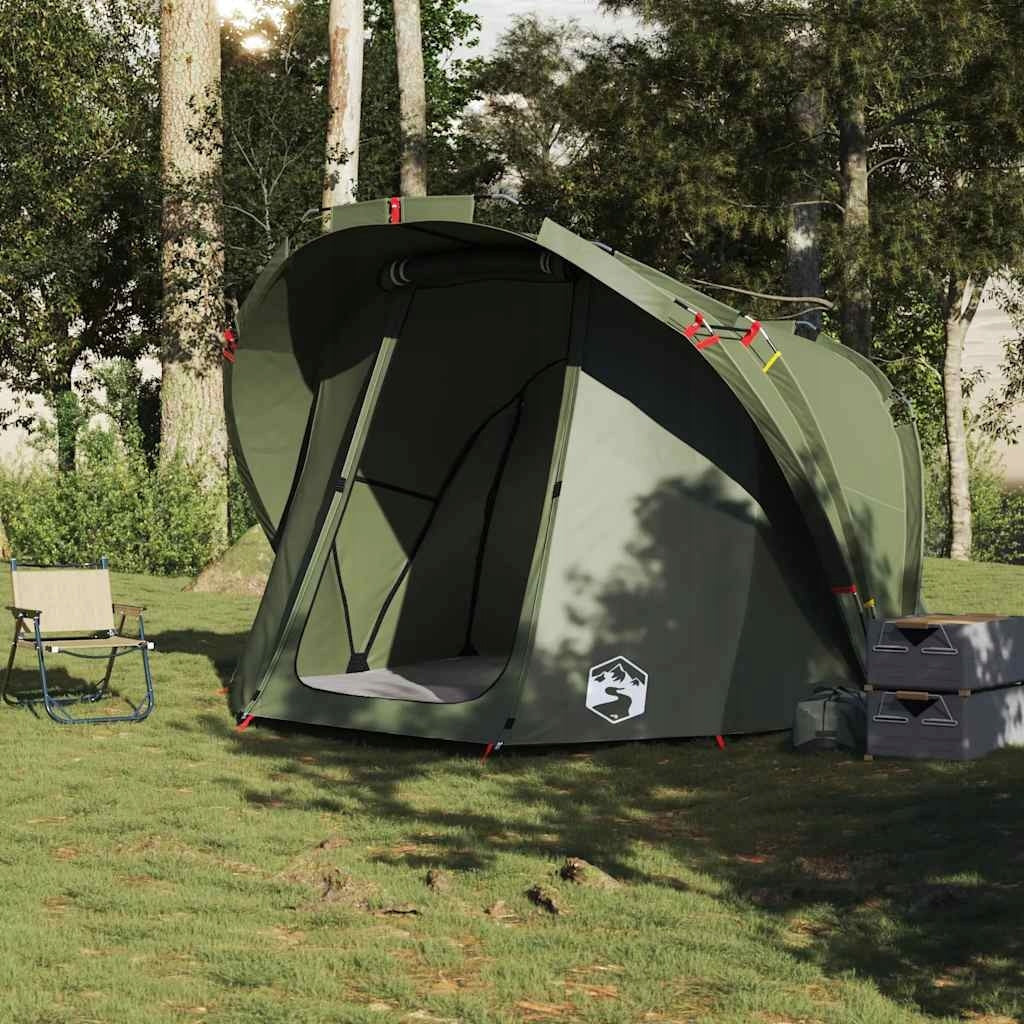 4-PERSON OLIVE WATERPROOF FISHING TENT Packaging status original