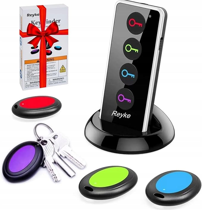 4 Pcs Key Finder Item Locator RF 80dB+ with 40m Range