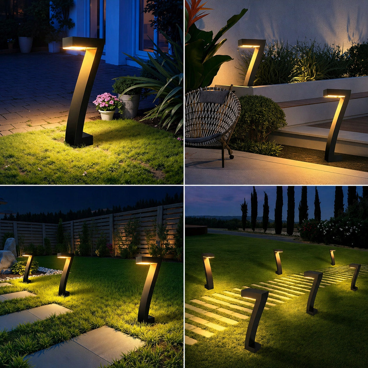 4 Pcs Led Solar Outdoor Solar Garden Lamps Waterproof Lamp Packaging status original