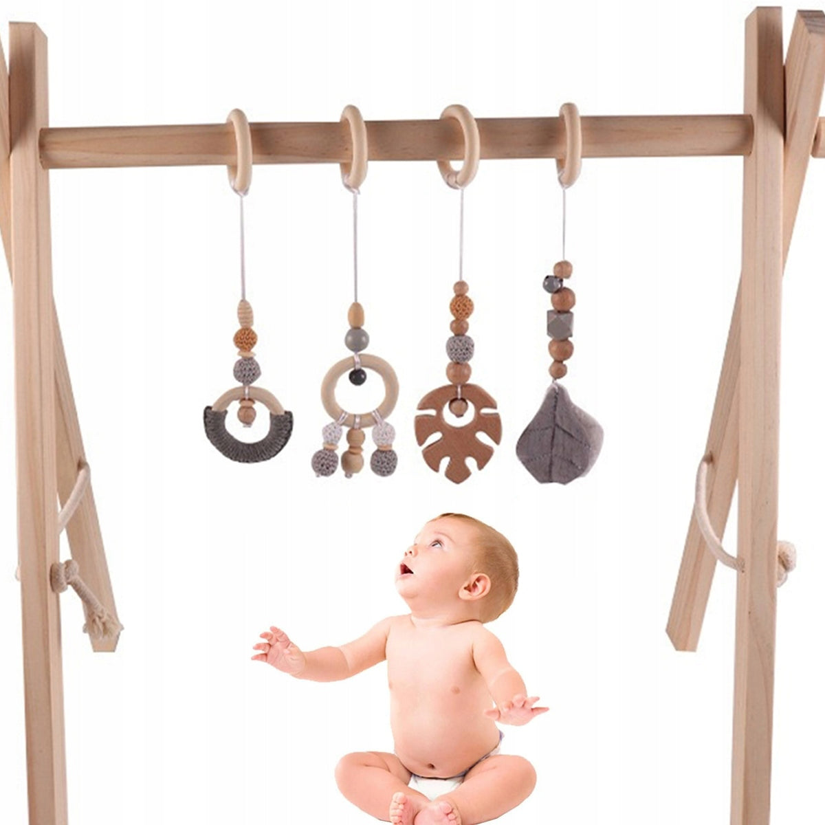 4 Pcs Pendants for Baby Gym Educational Stand .Promote Sensory Perception