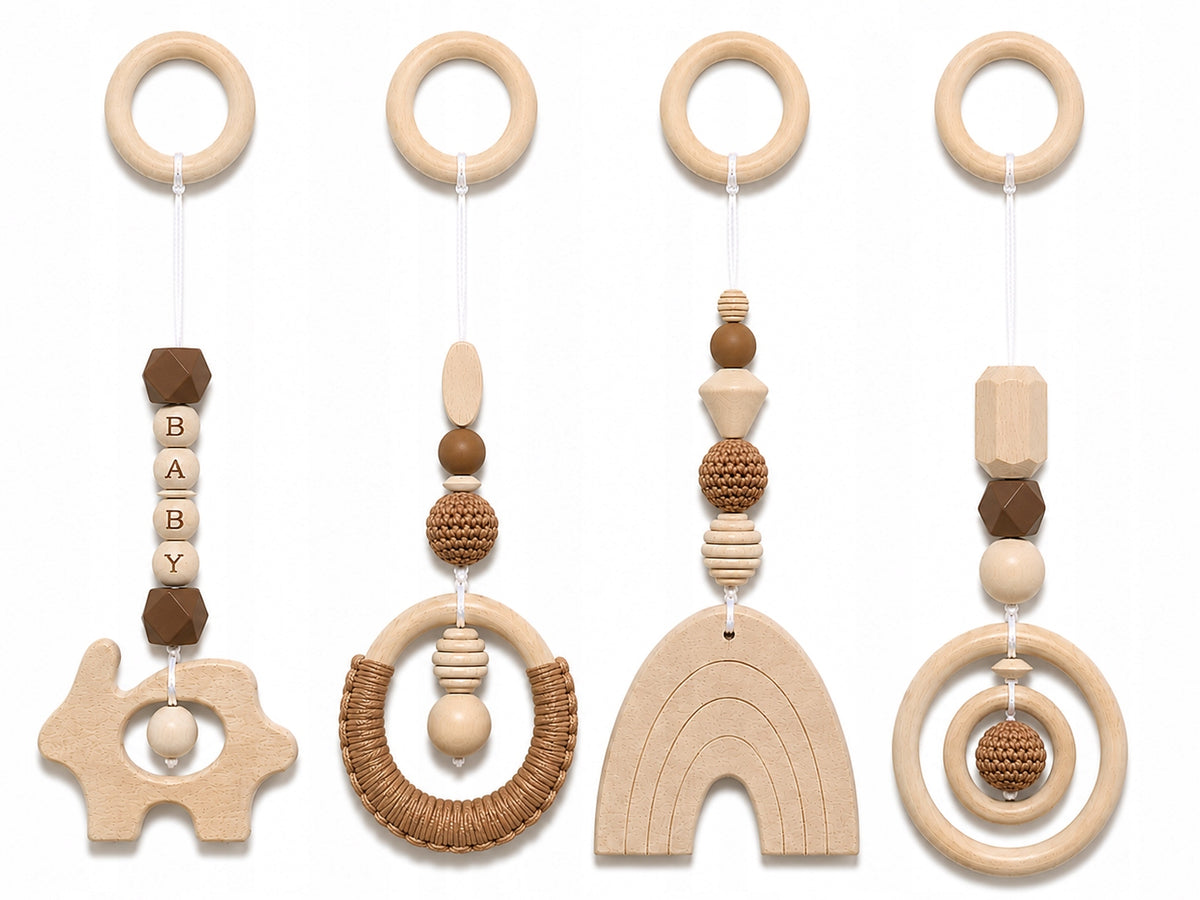 4 Pendants Set Educational Stand Gymnastic Baby Gym Different Colors! Brand no brand