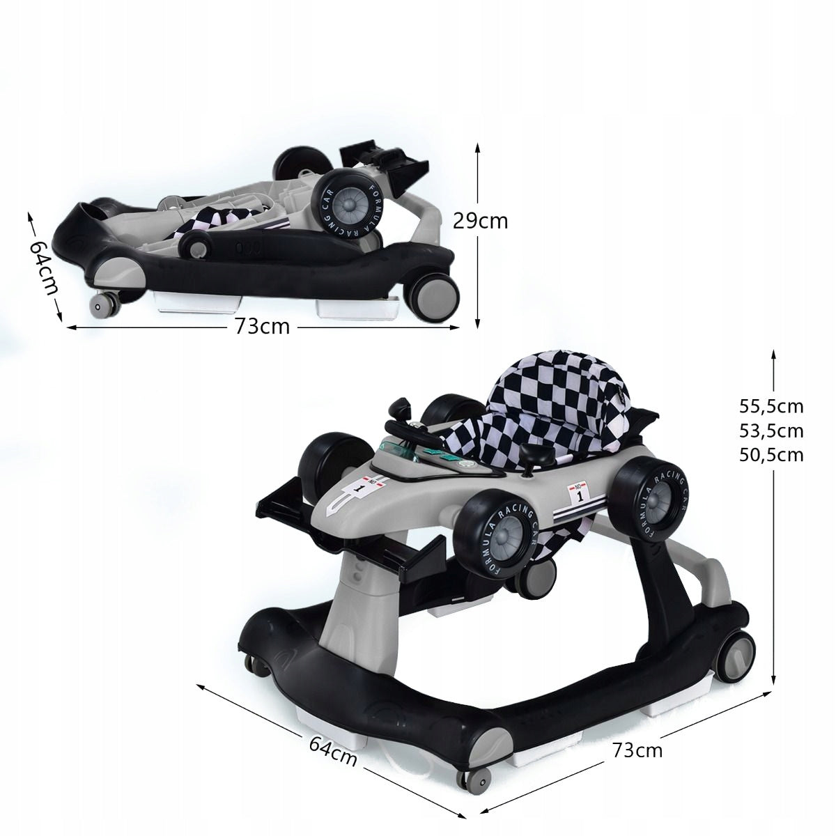 4-in-1 Baby Walker with Adjustable Height Brand Costaway