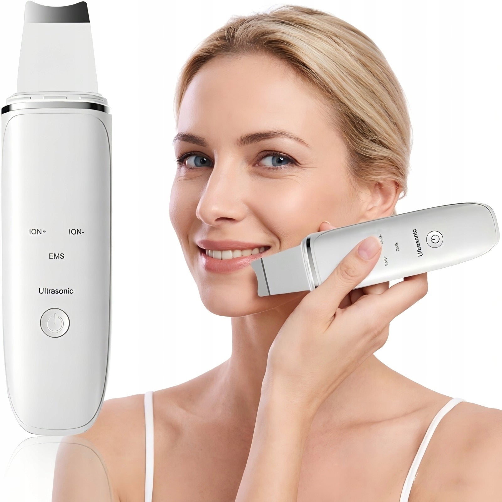 4-in-1 EMS Ultrasonic Skin Spatula, Electric Pore & Blackhead Cleaner Tool Packaging status original