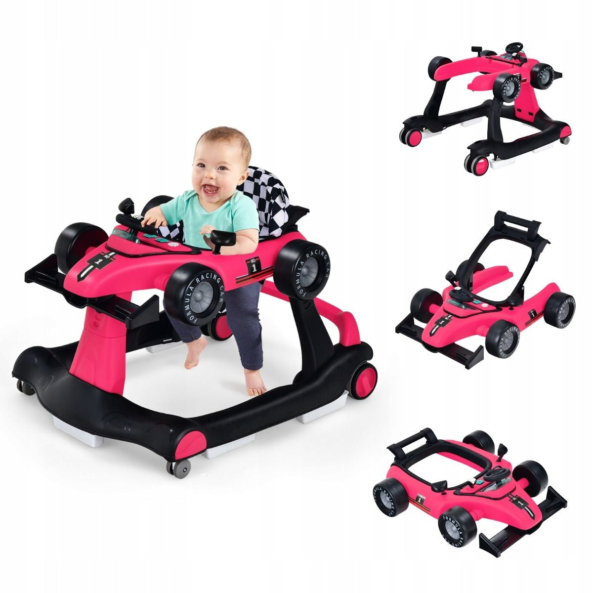 4-in-1 Walker Ride-On with Adjustable Height