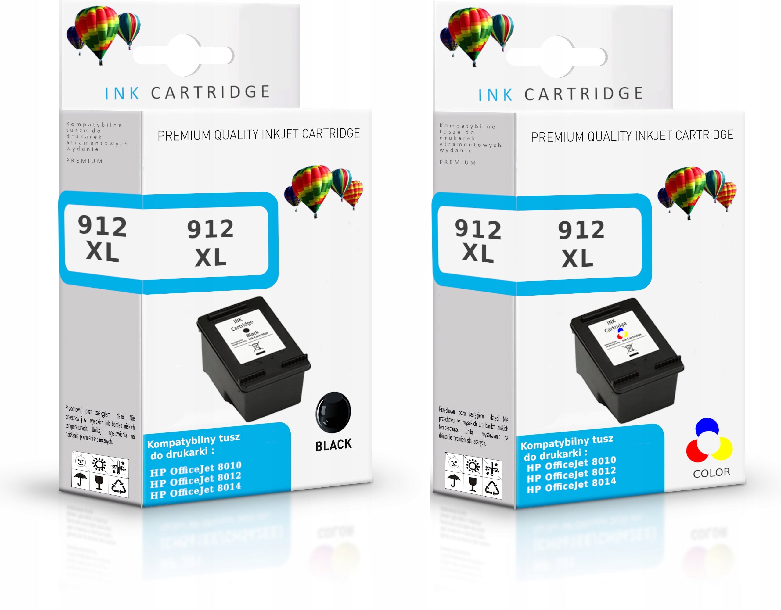 4 ink cartridges 912 XL for hp 8012e 8022e 8020 8023e 8014 inkjet printer Packaging status original