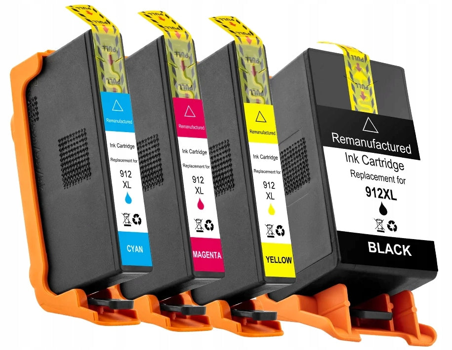 4 ink cartridges 912 XL for hp 8012e 8022e 8020 8023e 8014 inkjet printer