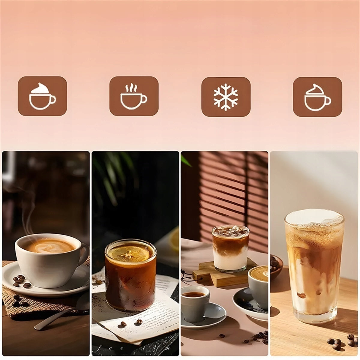 400W MILK FROTHER 4 MODES AUTOMATIC FOR HOT CHOCOLATE Manufacturer code Elektryczny spieniacz