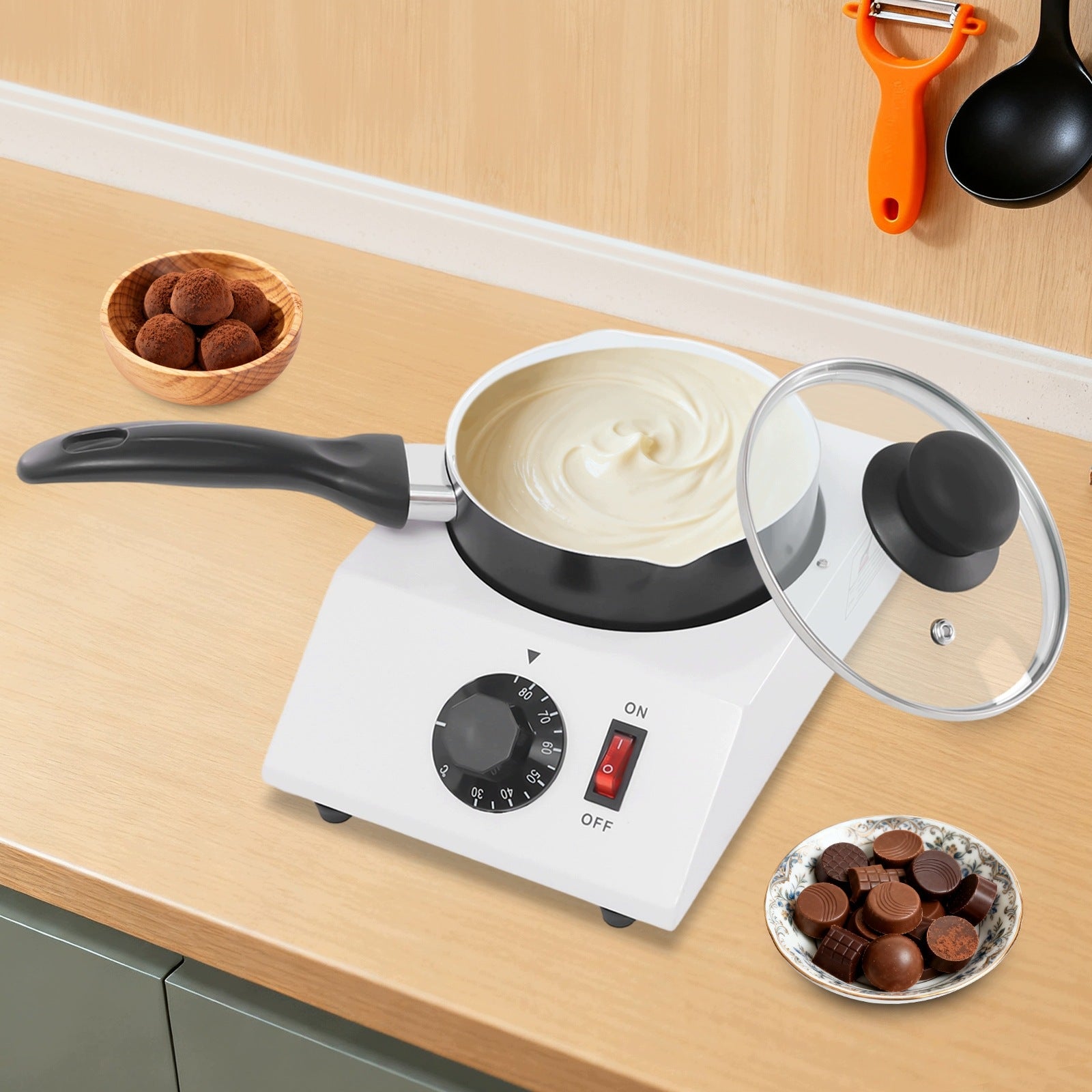 40W CHOCOLATE MELTING POT 1KG, 30-85°C ELECTRIC MELTER 220V EU Manufacturer code sdghf34