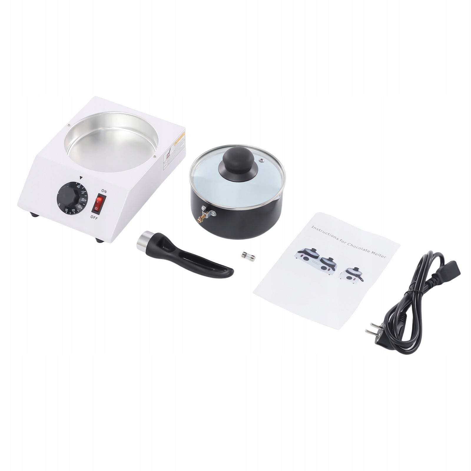 40W Electric Chocolate Melting Pot 30-85 Adjustable Temp Packaging status original