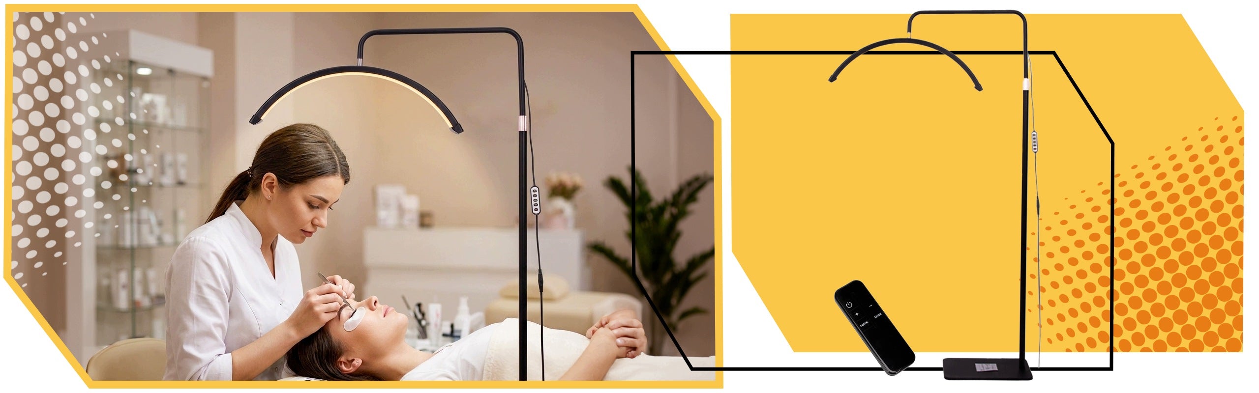 40W LED Crescent Bow Cosmetic Lamp for Eyelash Extensions Adjustable Packaging status original
