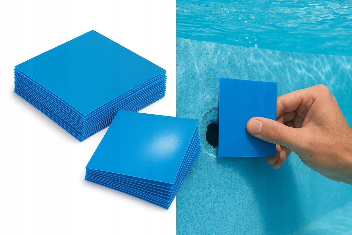 40x Pool Patches Pool Repair Kit Glue Waterproof Manufacturer code ZESTAW NAPRAWCZY DO BASENÓW ŁATKI ŁATY 40