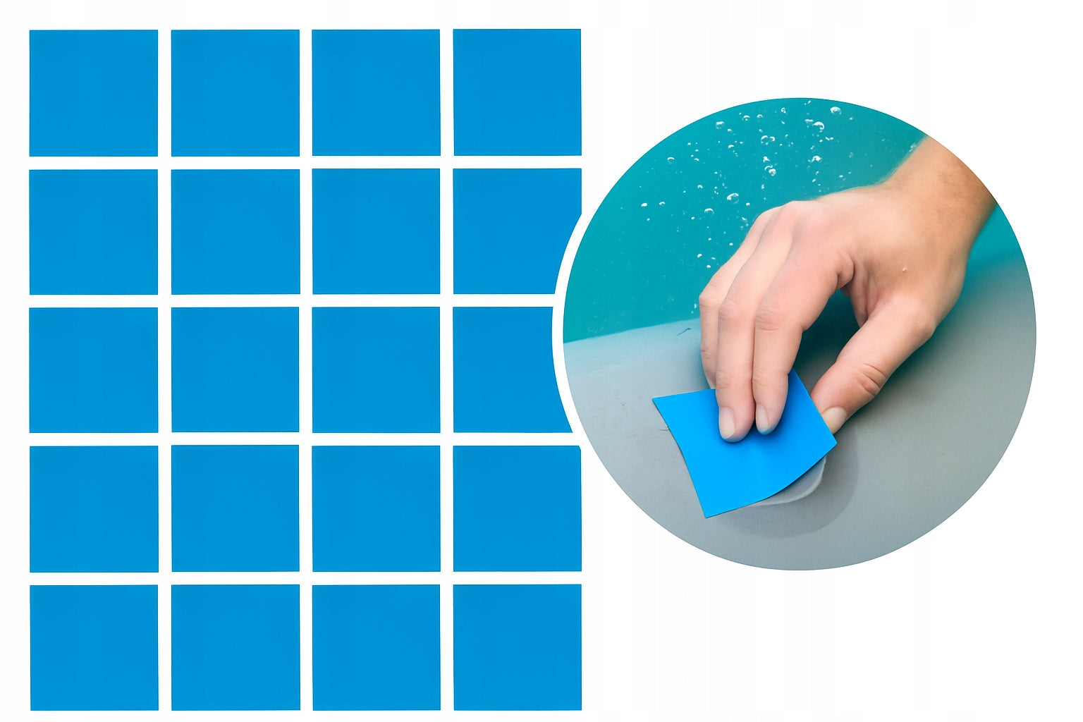 40x Pool Patches Pool Repair Kit Glue Waterproof Packaging status original