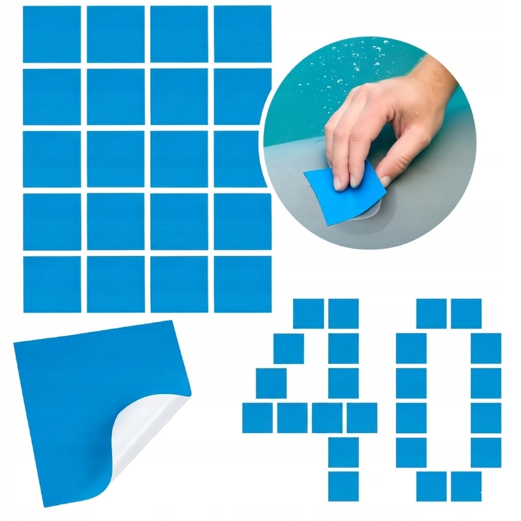 40x Pool Patches Pool Repair Kit Glue Waterproof