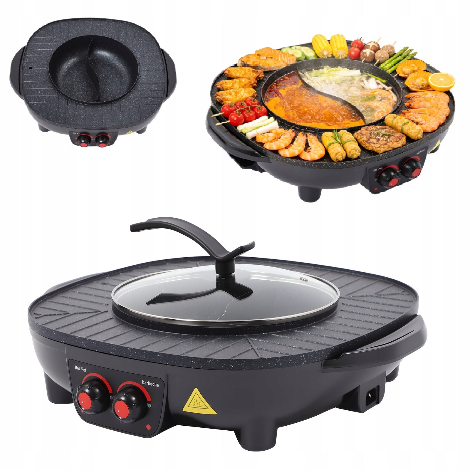 42cm Elektrischer Griller Heisser Topf, Elektrischer Grill Heisser Topf