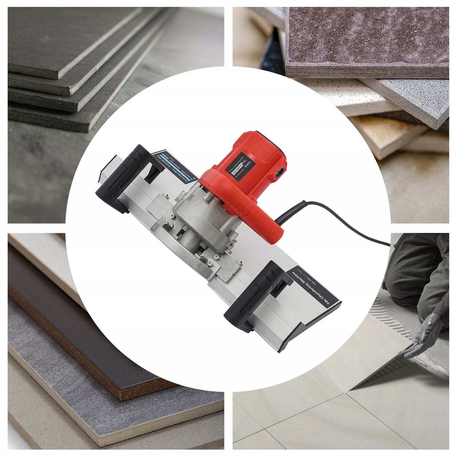 43° TILE CHAMFERING MACHINE 1200W 12V FOR CHAMFERING OVER 200*20MM Packaging status original