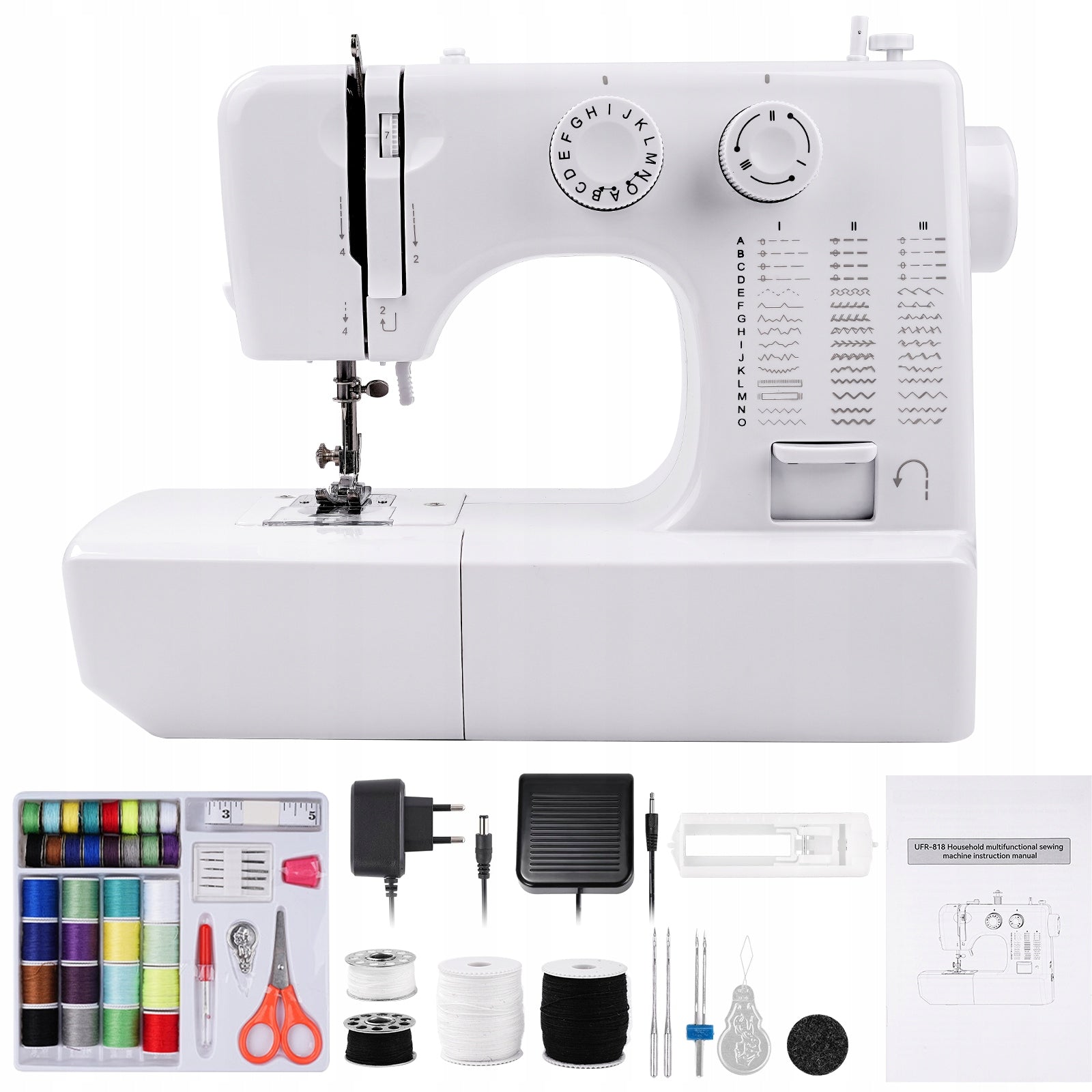 45 Stitches Electric Sewing Machine Household with 42pcs Sewing Kit Brand no brand