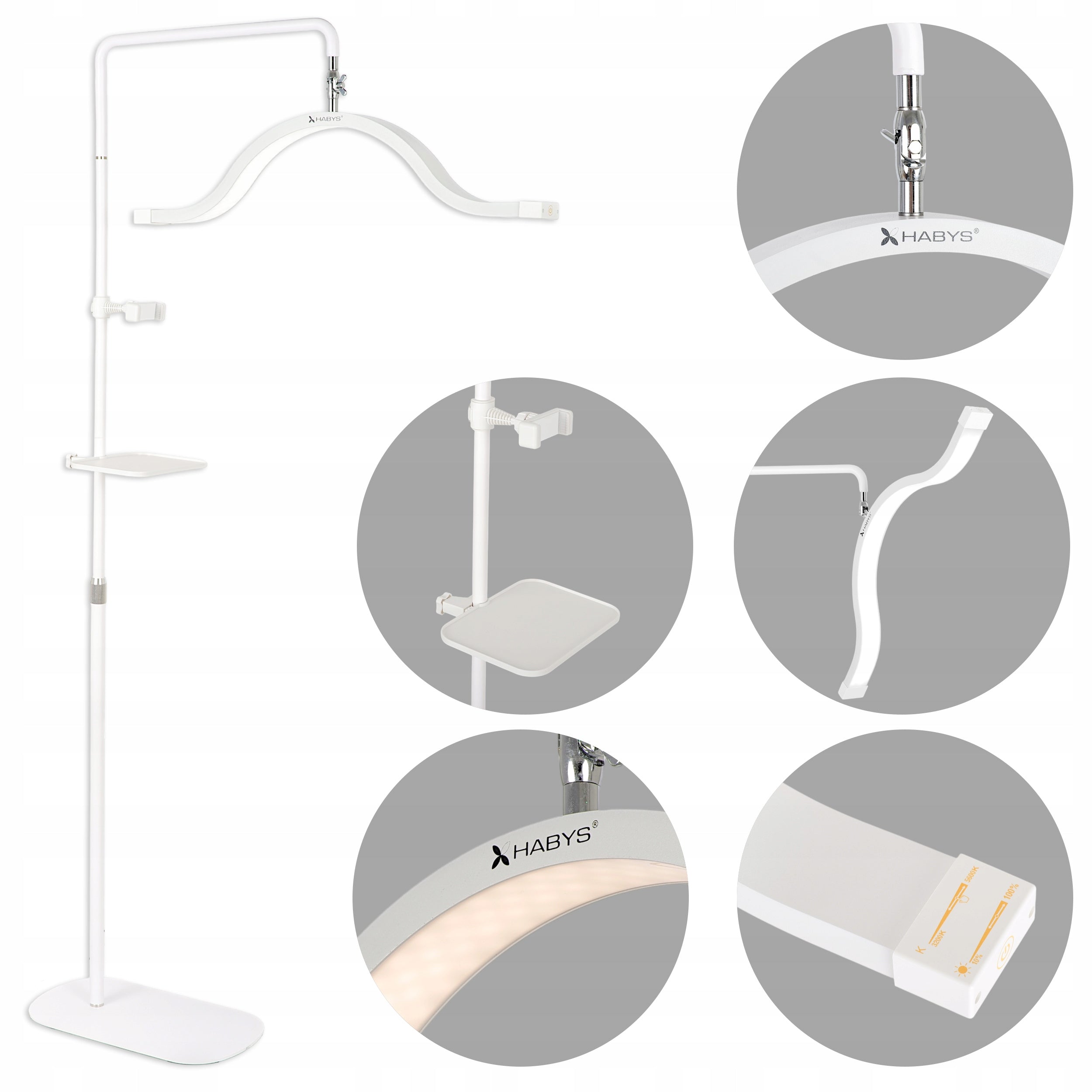 45W LED COSMETIC LAMP FOR MAKEUP EYEBROW EYELASH EXTENSION FLOOR Brand Habys