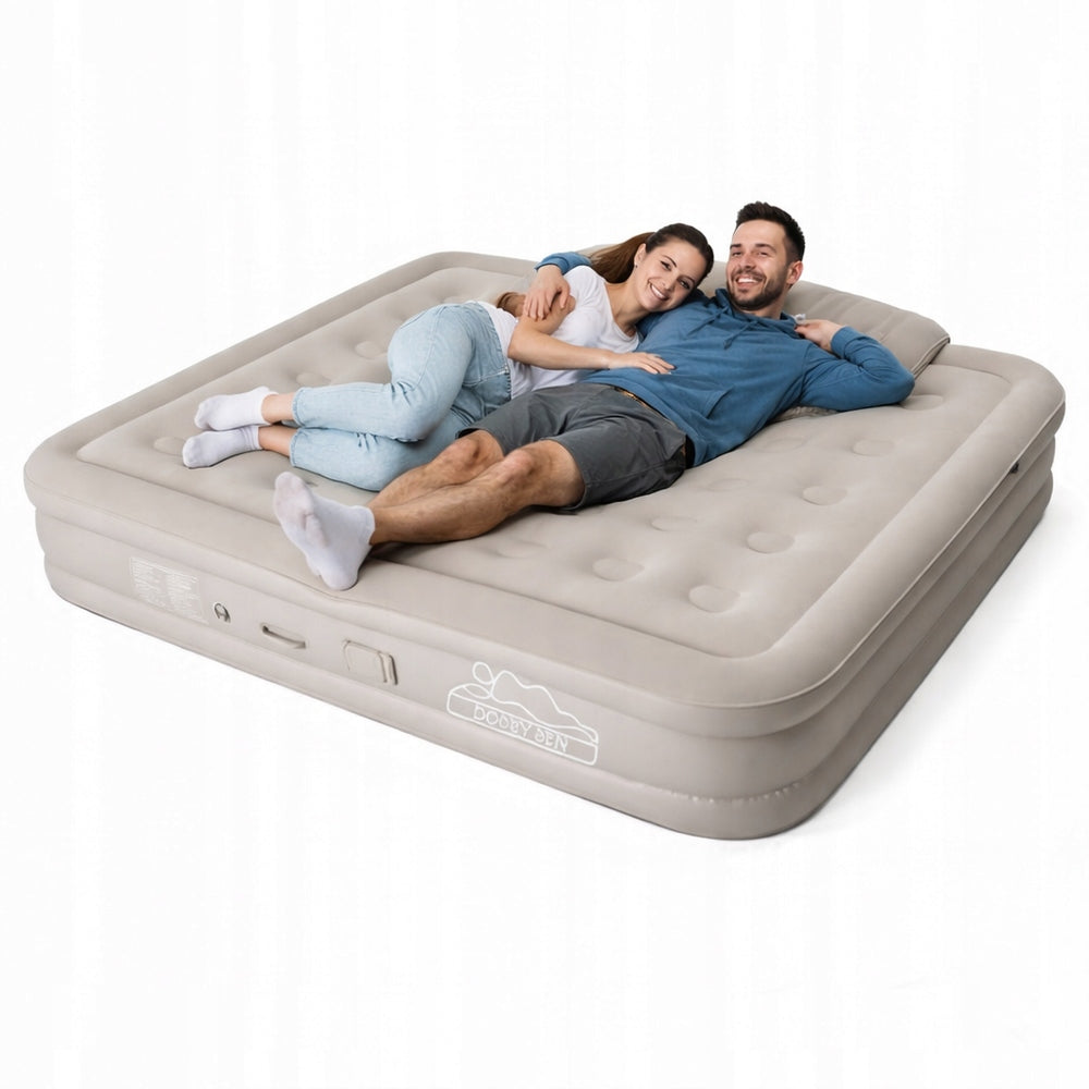 48 point double inflatable mattress with built-in electric pump