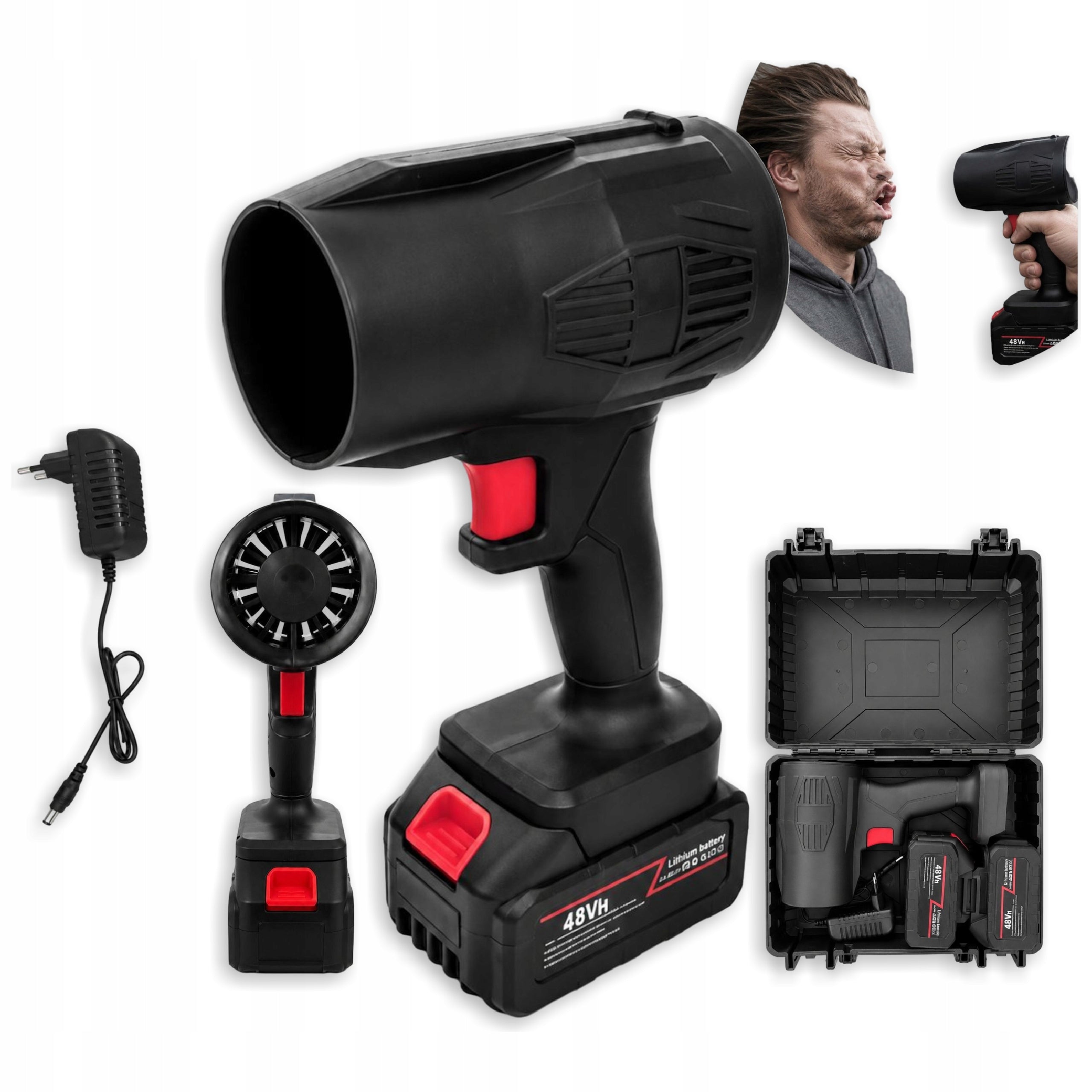 48V CORDLESS BLOWER For Garden Leaf Wireless 2x Aku Suitcase