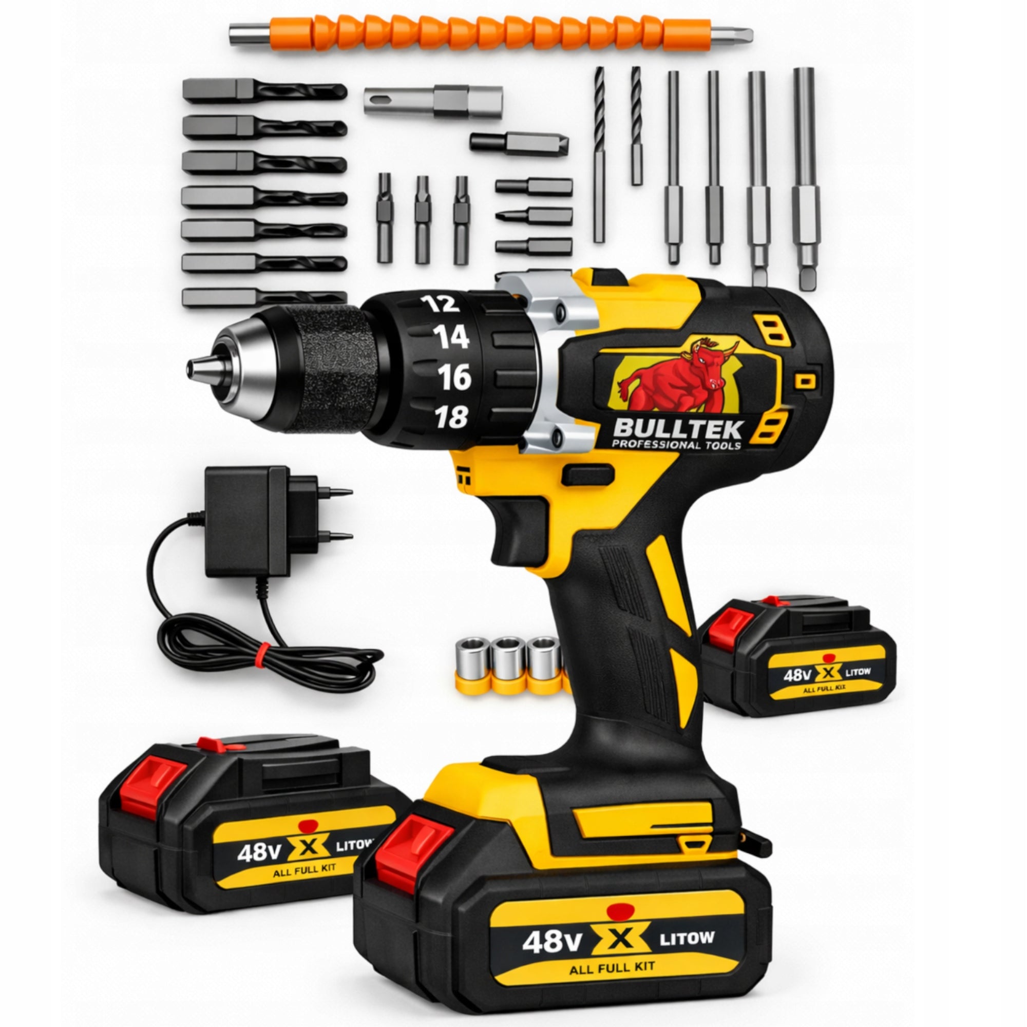 48V Cordless Impact Drill/Driver Brushless 2xAKU