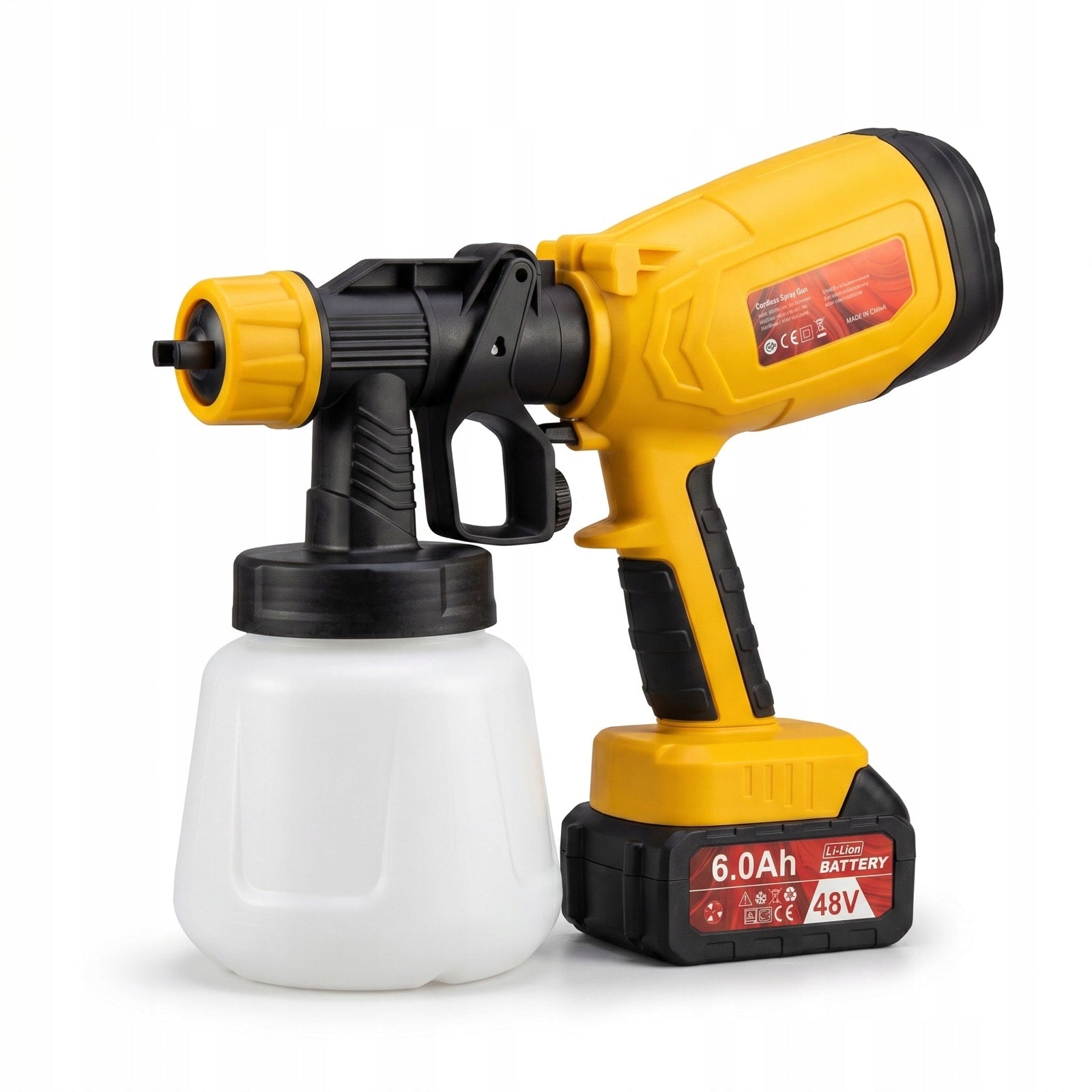 48VF Cordless Paint Gun 6000mAh Electric Yellow Brand Yofidra