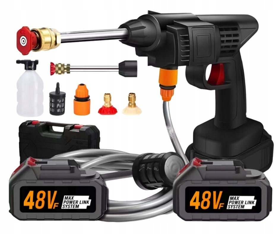 48Vf CORDLESS PRESSURE WASHER MULTIFUNCTIONAL SET + 2 BATTERIES