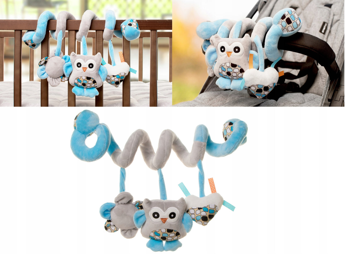 4BABY plush spiral pendant owl pink Kind pendants