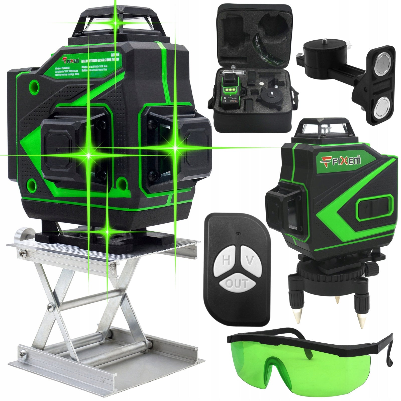 4D 360 DEGREE GREEN SELF LEVELING CROSS LASER LEVEL