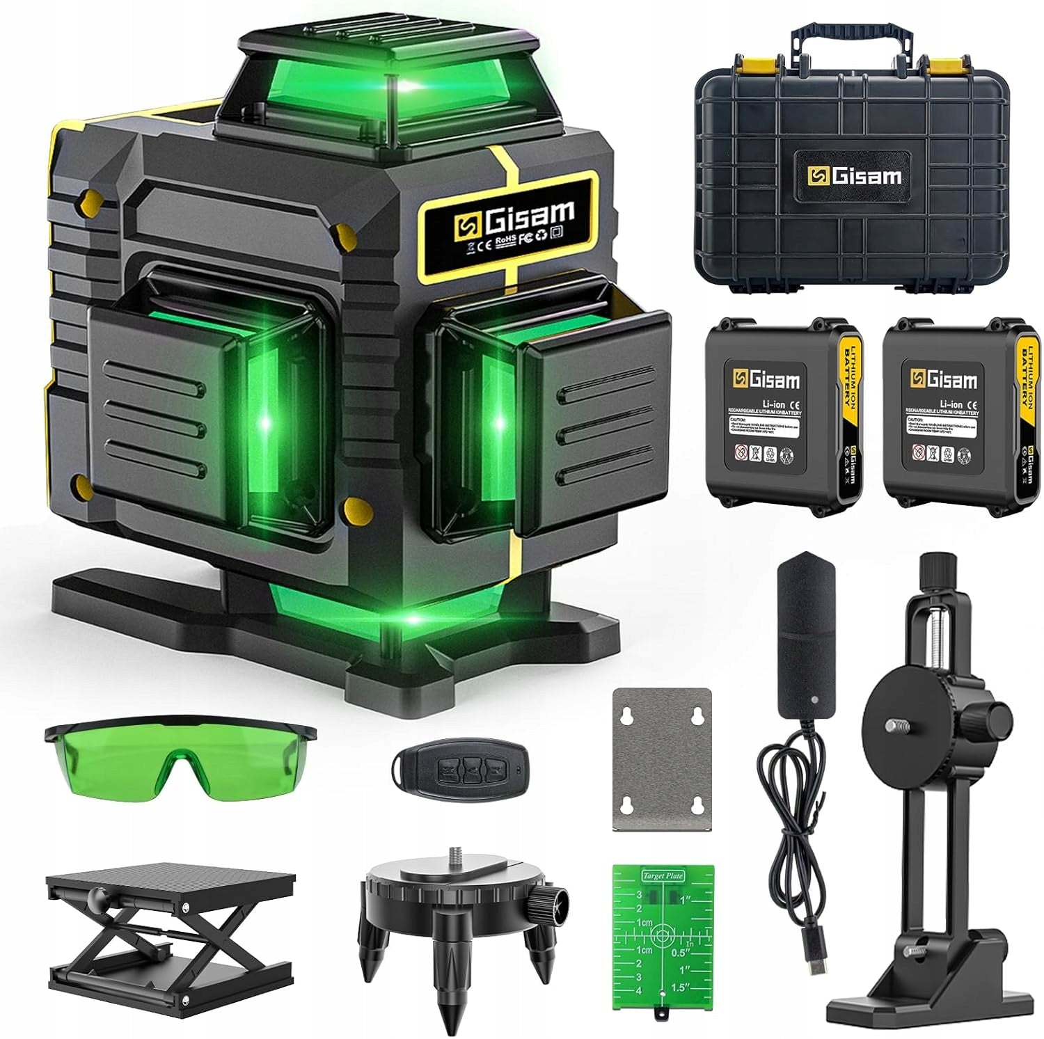 4D LASER LEVEL 16 LINE PLANE 360 CROSS LASER - REMOTE CONTROLLER