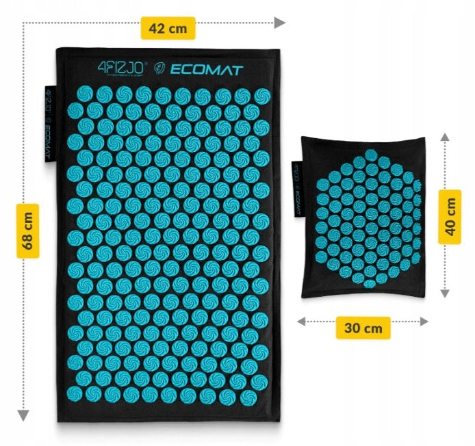 4FIZJO ECO Acupressure MAT with buckwheat scales and coconut + PILLOW + BAG Manufacturer code ECO02-BB