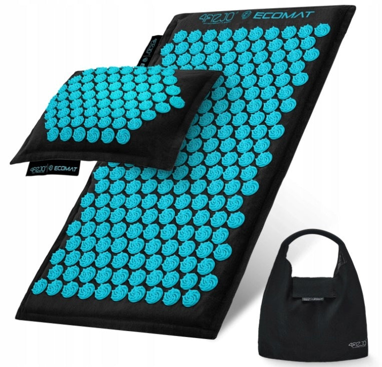 4FIZJO ECO Acupressure MAT with buckwheat scales and coconut + PILLOW + BAG