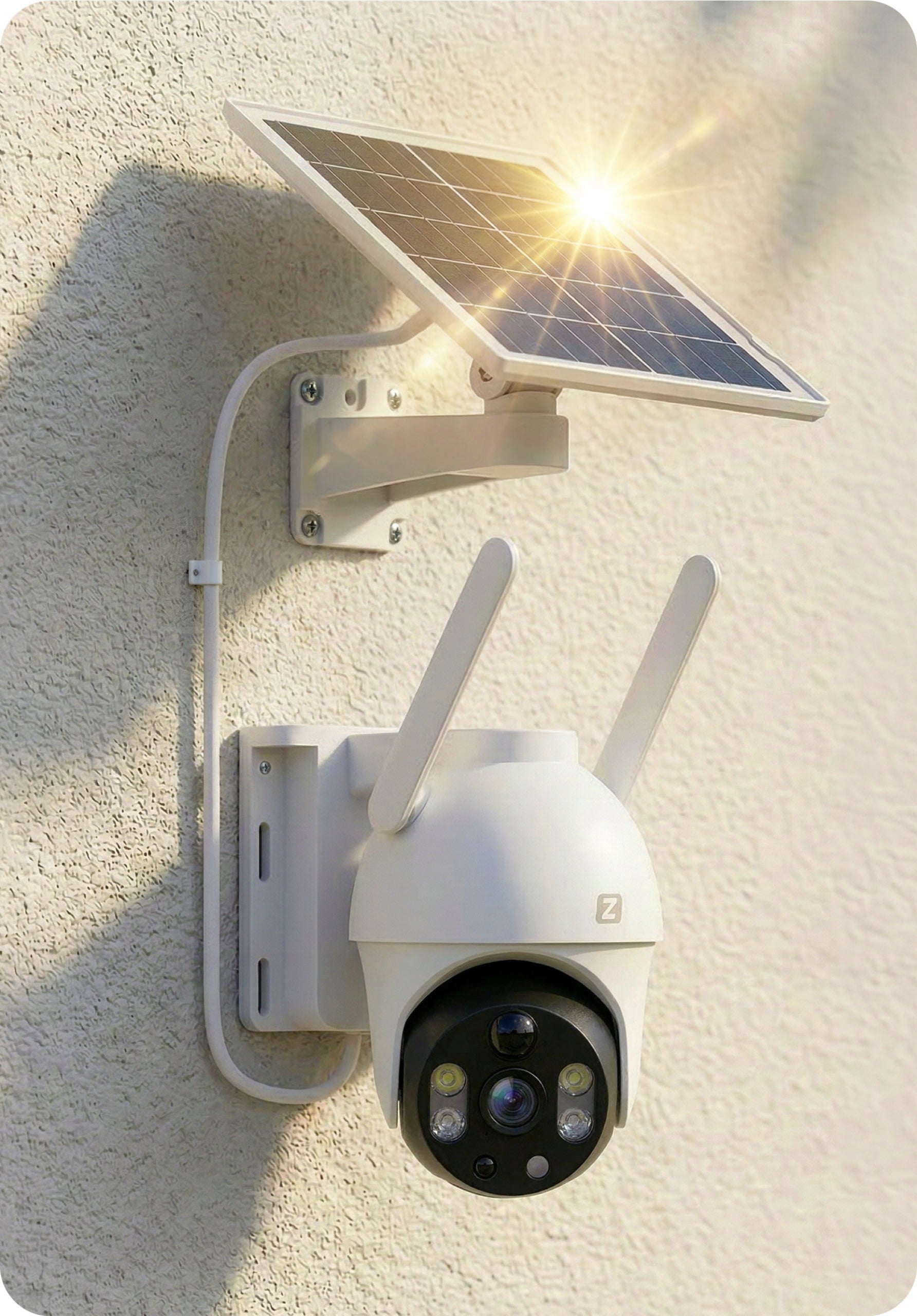 4G 3MPx OUTDOOR SOLAR SIM CARD SWIVEL CAMERA Packaging status original