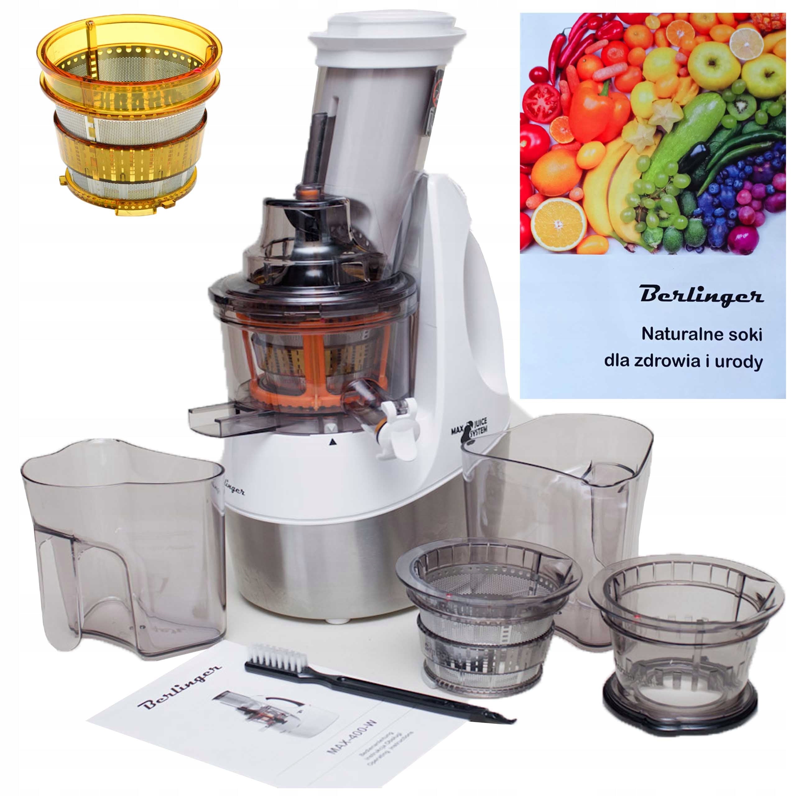 4G Juice Slow Juicer 800 Strong Juicer Large Hole 3 Sieves