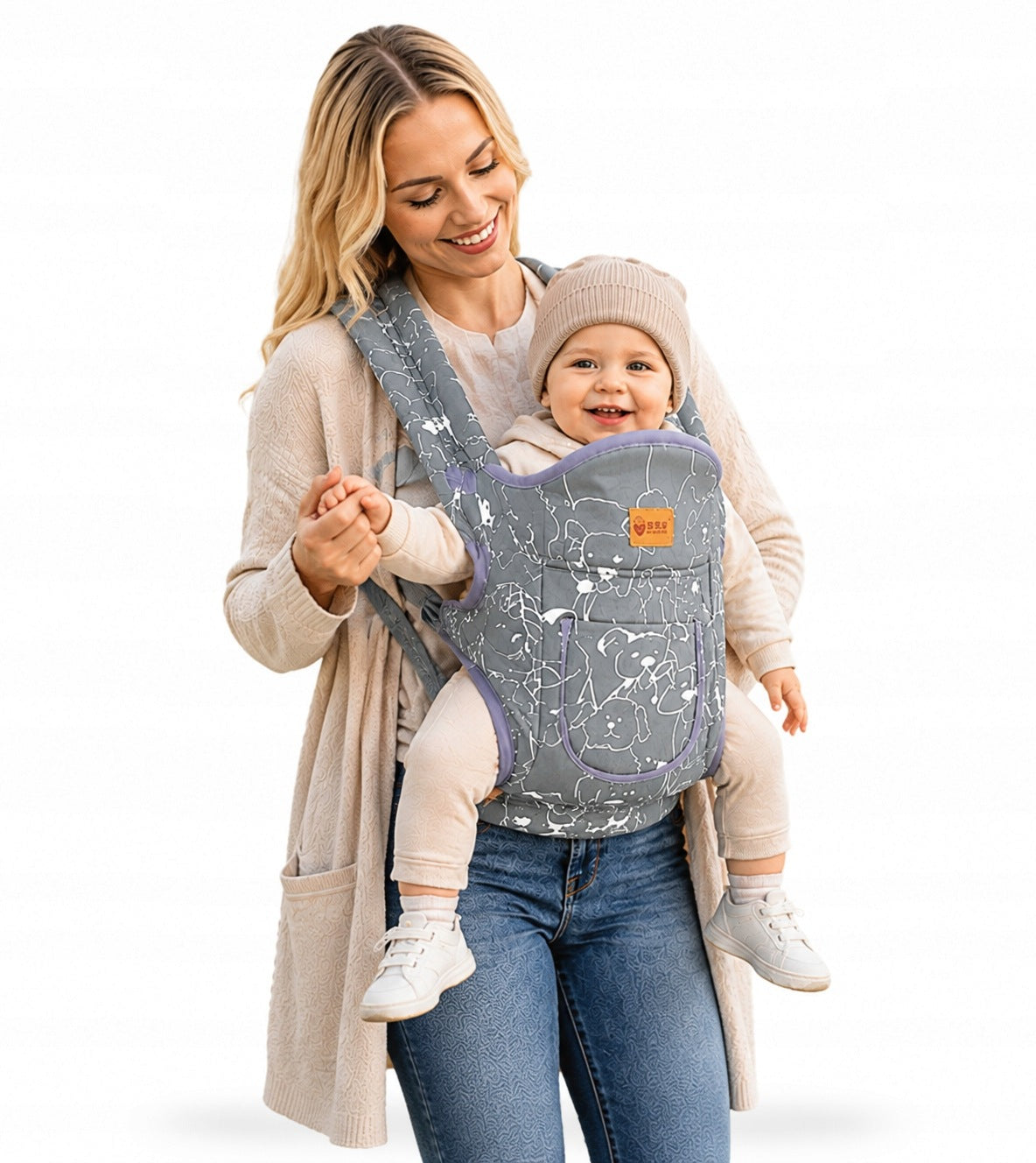 4IN1 BABY CARRIER ERGONOMIC ADJUSTABLE SHOULDER STRAP UP TO 20KG