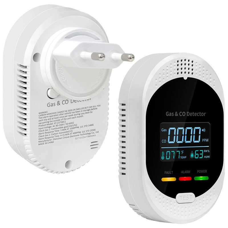 4IN1 DETECTOR ALARM CARBON MONOXIDE SENSOR LCD CO GAS TEMPERATURE HUMIDITY