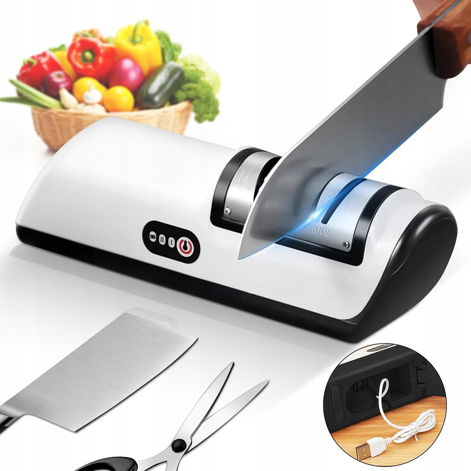 4IN1 ELECTRIC DIAMOND KNIFE SHARPENER FAST KITCHEN SHARPENER