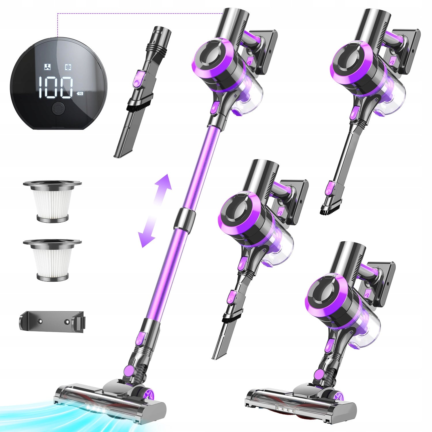 4IN1 UPRIGHT HANDHELD VACUUM CLEANER BAGLESS ELECTROBRUSH 400W SET Dust container volume 1.1 l