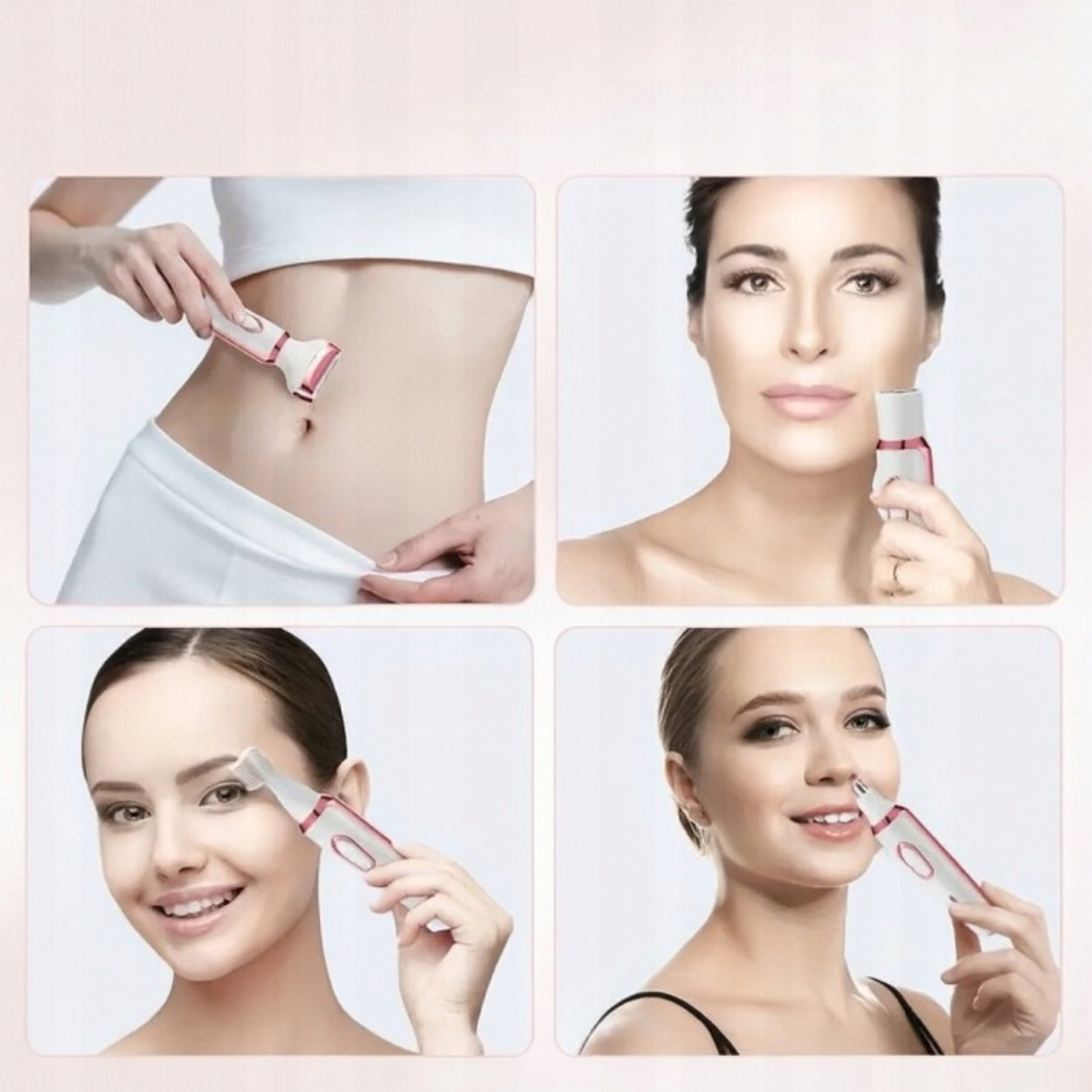 4IN1 WOMEN'S ELECTRIC SHAVER FOR BIKINI BODY FACE AND USB EYEBROWS FOR GIFT Packaging status original