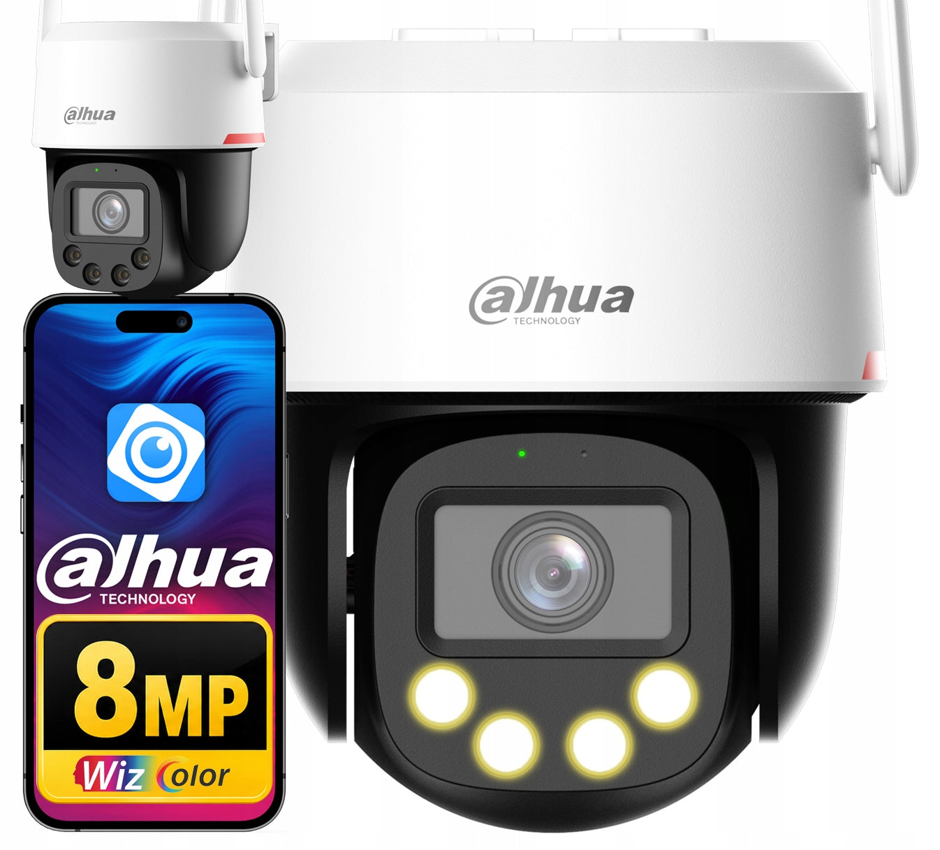 4K DAHUA 8MP FULL COLOR WIZCOLOR AI IP66 P8F-PV-PRO