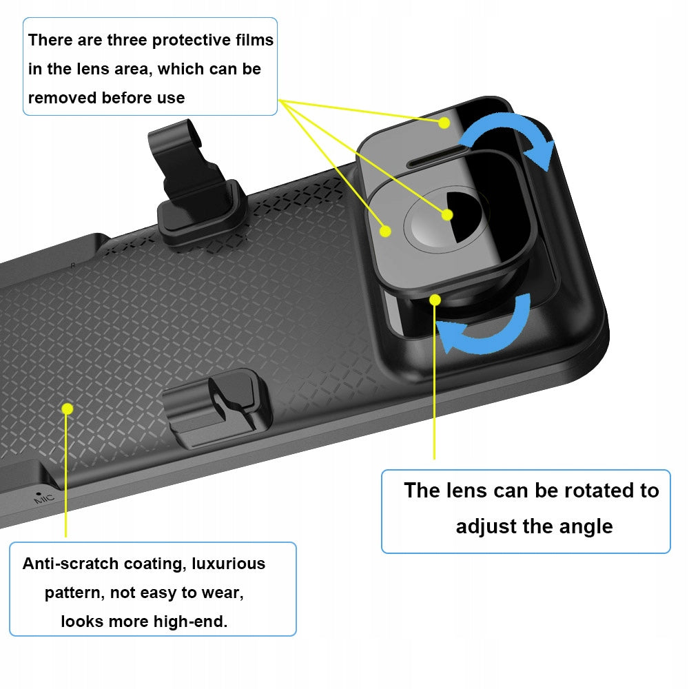 4K DVR Mirror WiFi GPS Reversing Camera Memory card included none