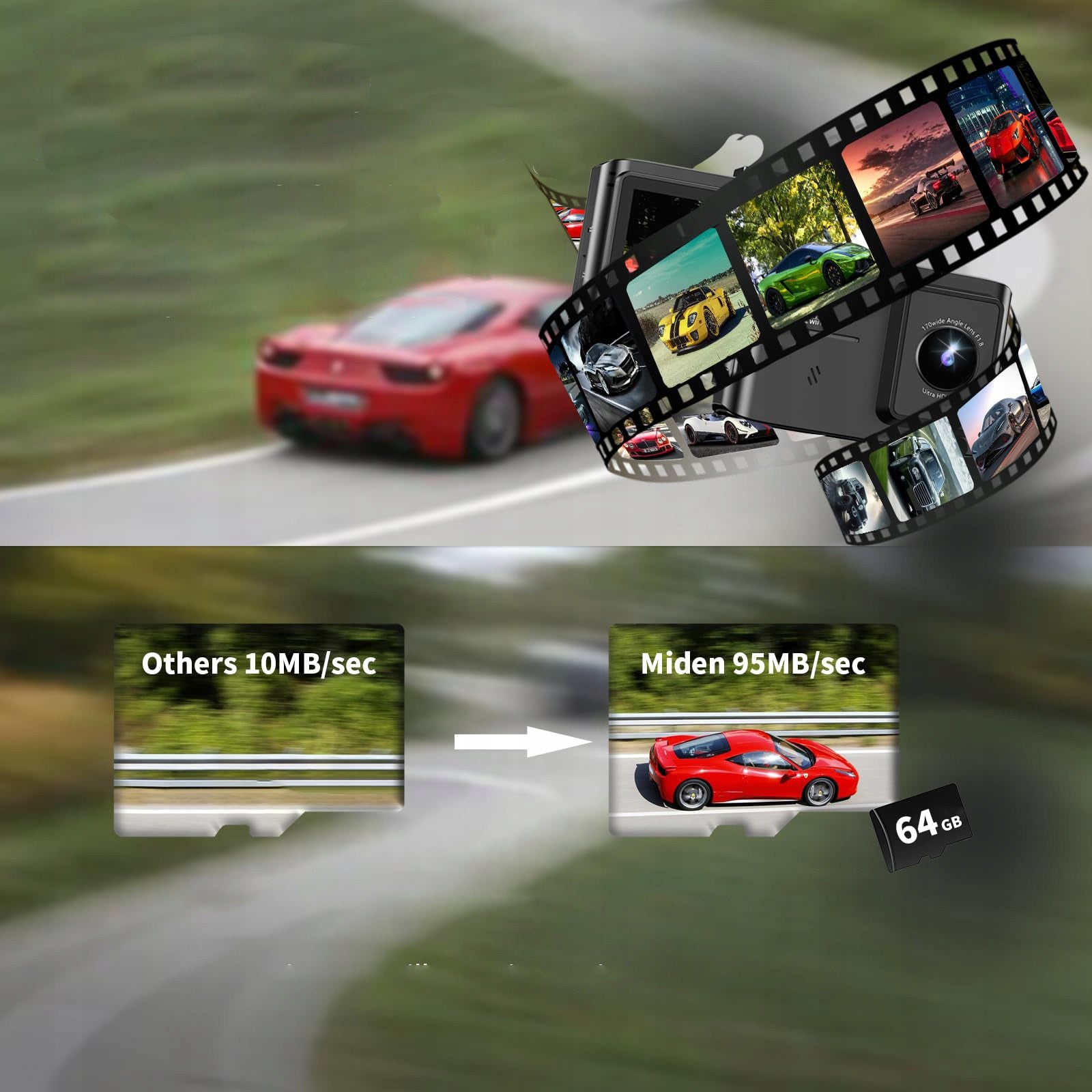 4K ULTRA HD VIDEO RECORDER CAR CAMERA WIFI REVERSING CAMERA Model full 4K wifi KAMERA SAMOCHODOWA