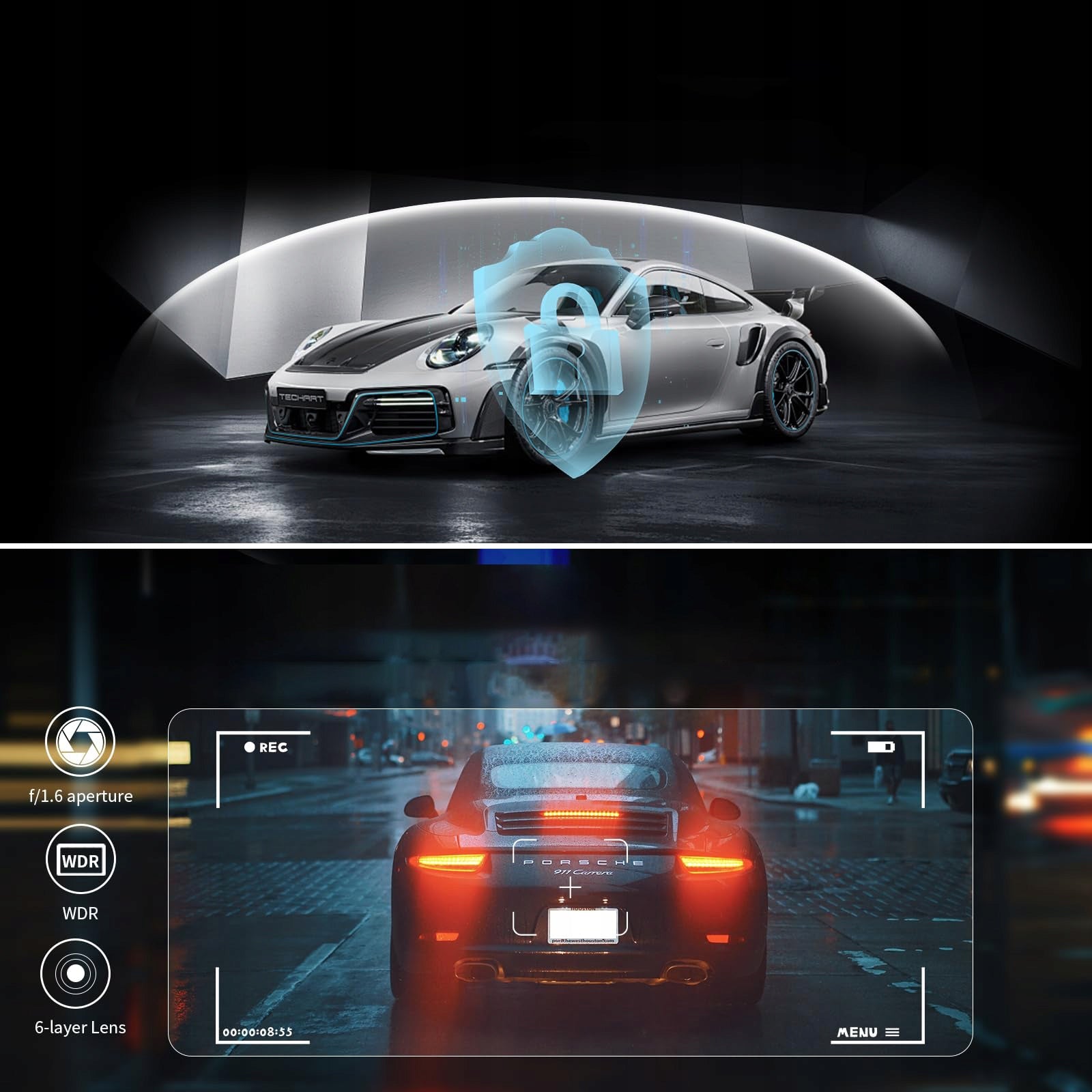 4K ULTRA HD VIDEO RECORDER CAR CAMERA WIFI REVERSING CAMERA Packaging status original