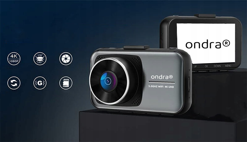 4K VIDEO RECORDER 4K UHD DASH CAM FRONT REAR POLISH GPS MENU Memory card included none